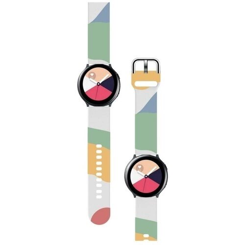 Ремешок для часов 20 мм mm Браслет универсальный / Samsung Galaxy Active Watch Xiaomi Amazfit Bip Honor Huawei 20mm 20мм детских Абстракция зеленый