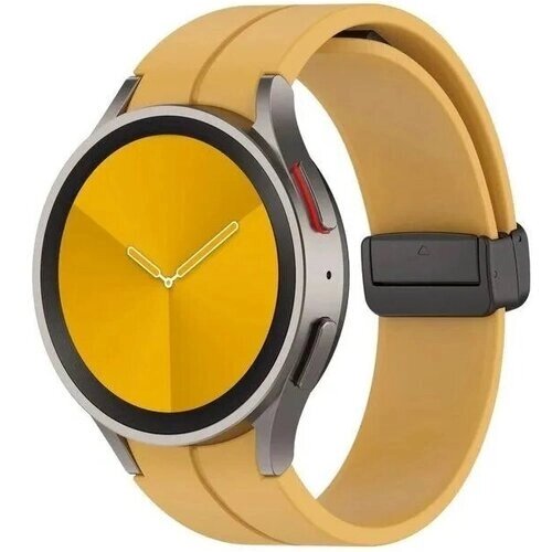 Ремешок силиконовый для Sumsung Watch 4 /5 / 5 pro, желтый