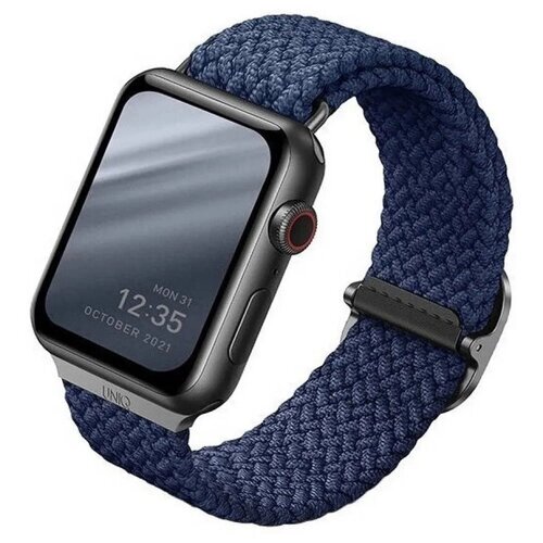 Ремешок Uniq Aspen Strap Braided для Apple Watch 38/40/41 мм (40MM-ASPOBLU) синий