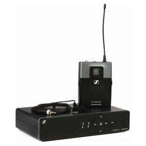 Sennheiser XSW 1-ME2-B, комплектация: микрофон, приемник, поясной передатчик, разъем: mini jack 3.5 mm, черный