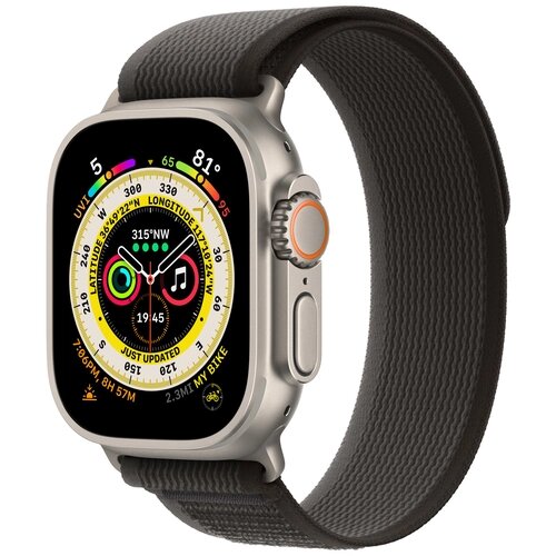 Умные часы Apple Watch Ultra 49 мм Titanium Case GPS + Cellular, титановый/черно-серый Trail Loop