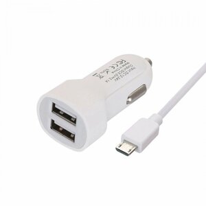 Зарядное устройство автомобильное USB + кабель iOS Lightning (5B,2100mA) MUJU MJ-C03