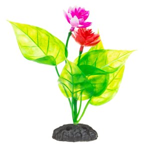 AquaFantasy Растение с красным цветком 14см