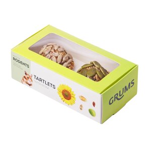 GRUMS Тарталетки для грызунов Ассорти семена, 2 шт. в упаковке