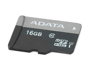 Карта памяти ADATA 16Gb (10 Класс), с переходником SD