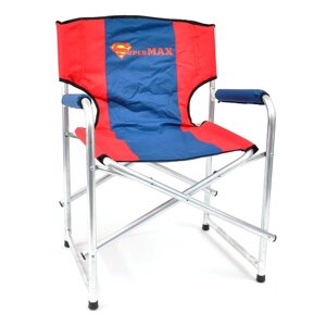 Кресло складное SUPERMAX AKSM-01 (алюминий, красный/синий)