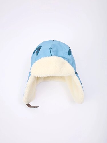 Непромокаемая шапка-ушанка для малышей