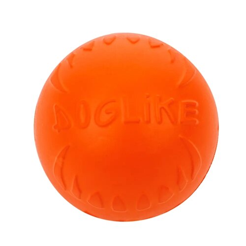 Pet Hobby Игрушка для собак Мяч диаметр 8,5 см средний оранжевый, для собак средних пород (снаряд)