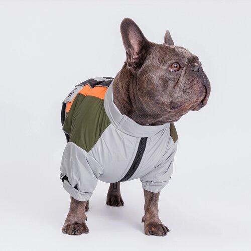 Rungo Куртка на замке для собак, 4XL, зелено-серая