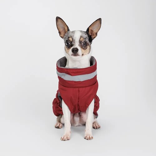 Rurri Куртка на молнии для собак, S, бордовая
