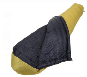 Спальный мешок пуховый Сплав Graviton Light оливково-желтый (205 см)