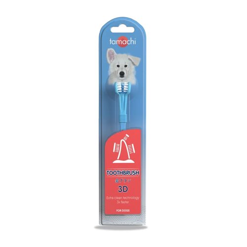 TAMACHI Зубная щетка с тремя чистящими головками для кошек и собак