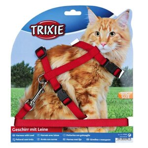 Trixie Шлейка с поводком для крупных кошек, 34-57см/13мм