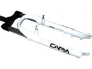 Вилка велосипедная RST Capa ML, 26"х 28,6, пружинно-эластомерная, V+D, белая, 1-0024