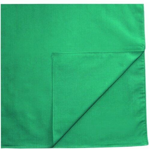 Бандана однотонная, одноцветная, цвет зеленый 55 х 55 см