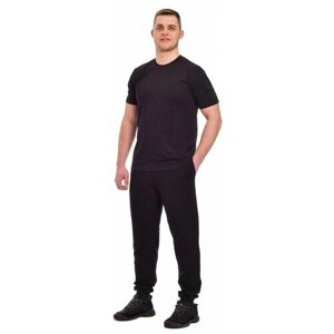 Брюки мужские Белошвейка Б 070/ мужские штаны черные на манжете/спортивные штаны мужские больших размеров