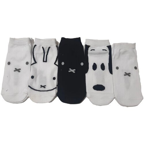 Детские носки 5 пар, набор детских носков (черно-белые) 32-36