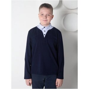 Джемпер обманка, рубашка, школьная одежда для мальчика / Белый слон 5293 р. 152