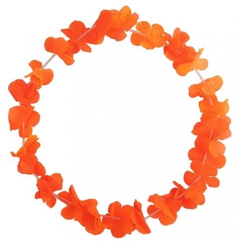 Гавайское ожерелье "Цветочки", цвет оранжевый (Набор 2 шт.)