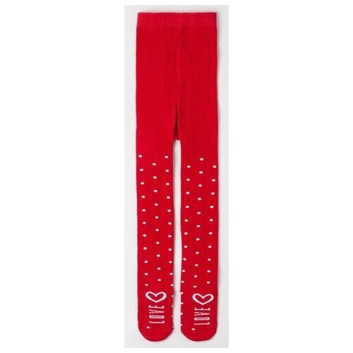 Колготки Kaftan для девочек, фантазийные, без шортиков, размер 104-110, красный