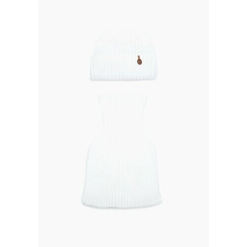 Комплект классический Landre зимний, шерсть, подкладка, размер 56-59 см, белый