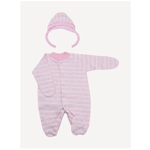 Комплект одежды Клякса детский, чепчик, размер 56, розовый