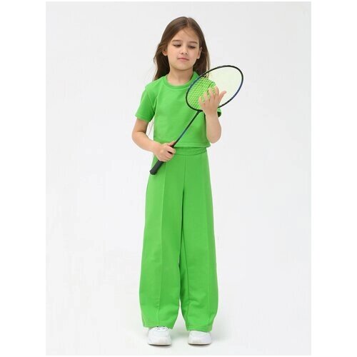 Комплект одежды Mitra, футболка и брюки, спортивный стиль, размер 122, зеленый