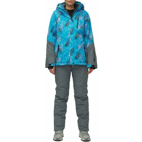 Комплект с брюками для сноубординга, зимний, силуэт полуприлегающий, утепленный, водонепроницаемый, размер 46, синий
