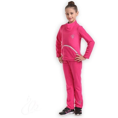 Костюм Царевна-Лебедь для девочек, свитшот и брюки, размер 36/152, розовый