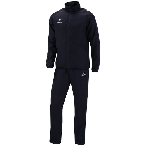 Костюм Jogel, олимпийка и брюки, силуэт прямой, подкладка, размер XXXL, черный