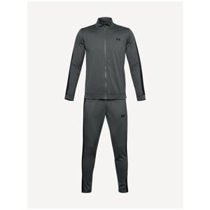 Костюм Under Armour, олимпийка и брюки, силуэт прилегающий, карманы, размер SM, серый