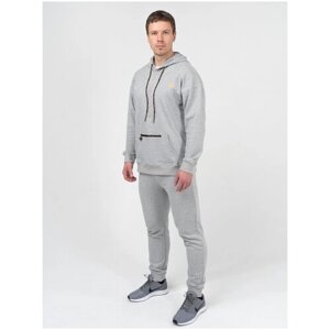 Костюм Великоросс, олимпийка, худи и брюки, силуэт прямой, размер 40, серый
