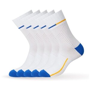 Мужские носки Omsa, 5 пар, 5 уп., высокие, размер 36-38, белый