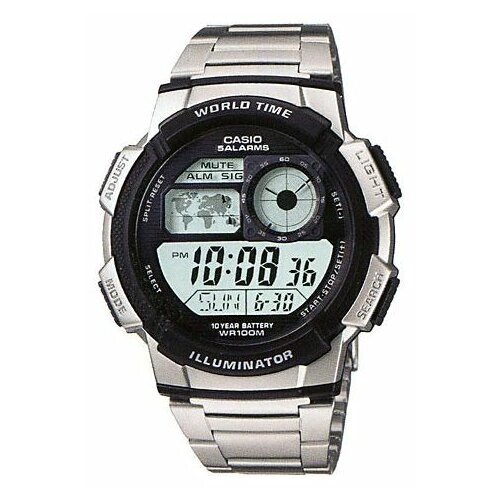 Наручные часы CASIO AE-1000WD-1A, черный, серебряный