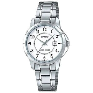 Наручные часы CASIO Casio LTP-V004D-7B, серебряный, белый