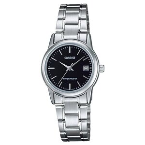 Наручные часы CASIO LTP-V002D-1A, черный, серебряный