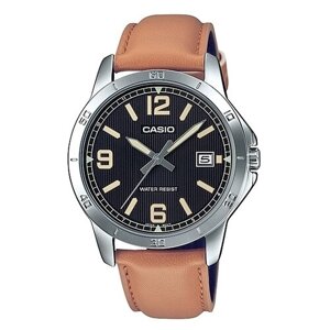 Наручные часы CASIO MTP-V004L-1B2, коричневый, бежевый