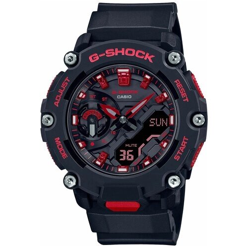 Наручные часы CASIO Наручные часы Casio G-Shock GA-2200BNR-1A, черный, красный