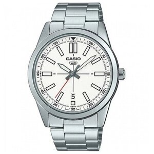 Наручные часы CASIO Наручные часы Casio MTP-VD02D-7E, серебряный, белый
