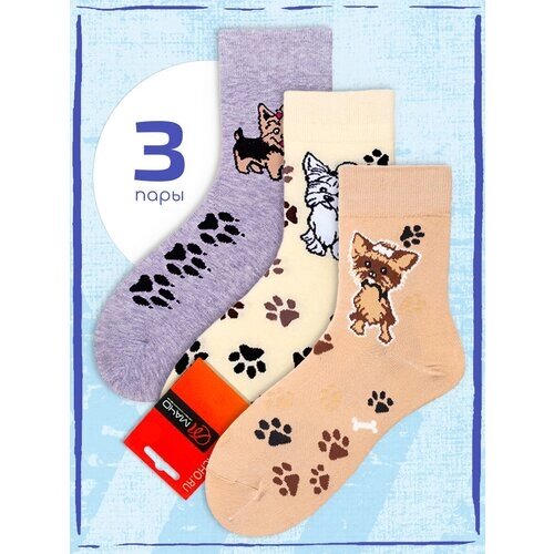 Носки Мачо, на Новый год, фантазийные, 3 пары, размер 36-38, мультиколор