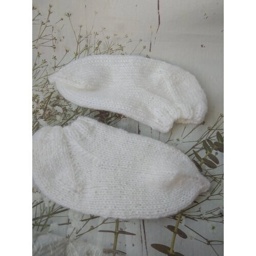 Носки МастерРина детские, вязаные, размер 11, белый