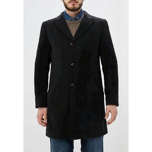 Пальто Berkytt, демисезон/зима, силуэт полуприлегающий, средней длины, внутренний карман, размер 56/182, черный