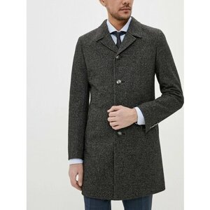 Пальто Berkytt, демисезон/зима, силуэт прилегающий, средней длины, внутренний карман, размер 46/170, серый