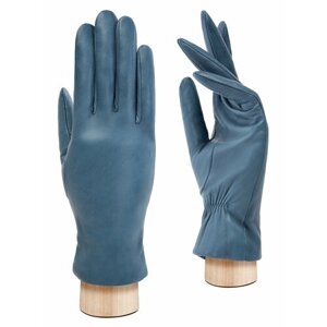 Перчатки ELEGANZZA зимние, натуральная кожа, подкладка, размер 6.5, синий
