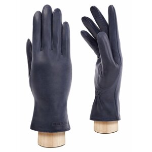 Перчатки ELEGANZZA зимние, натуральная кожа, подкладка, размер 7, синий