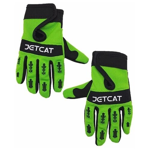 Перчатки JETCAT детские, зеленый, черный