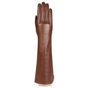 Перчатки LABBRA, демисезон/зима, натуральная кожа, подкладка, размер 7(S), коричневый