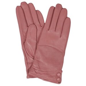 Перчатки Pitas демисезонные, натуральная кожа, размер 8, розовый
