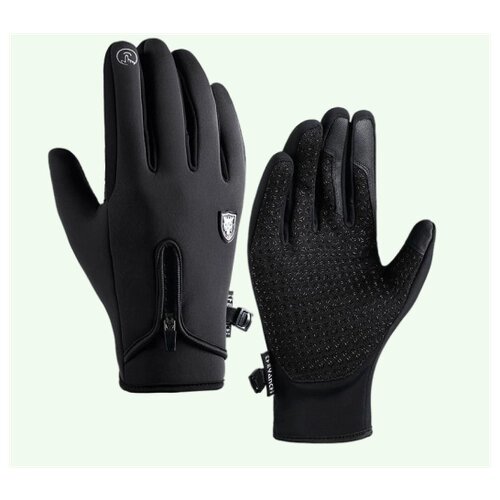 Перчатки , подкладка, сенсорные, с утеплением, размер M (31.5 см), черный