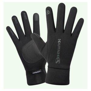 Перчатки , подкладка, сенсорные, с утеплением, размер XL (35.5 см), черный